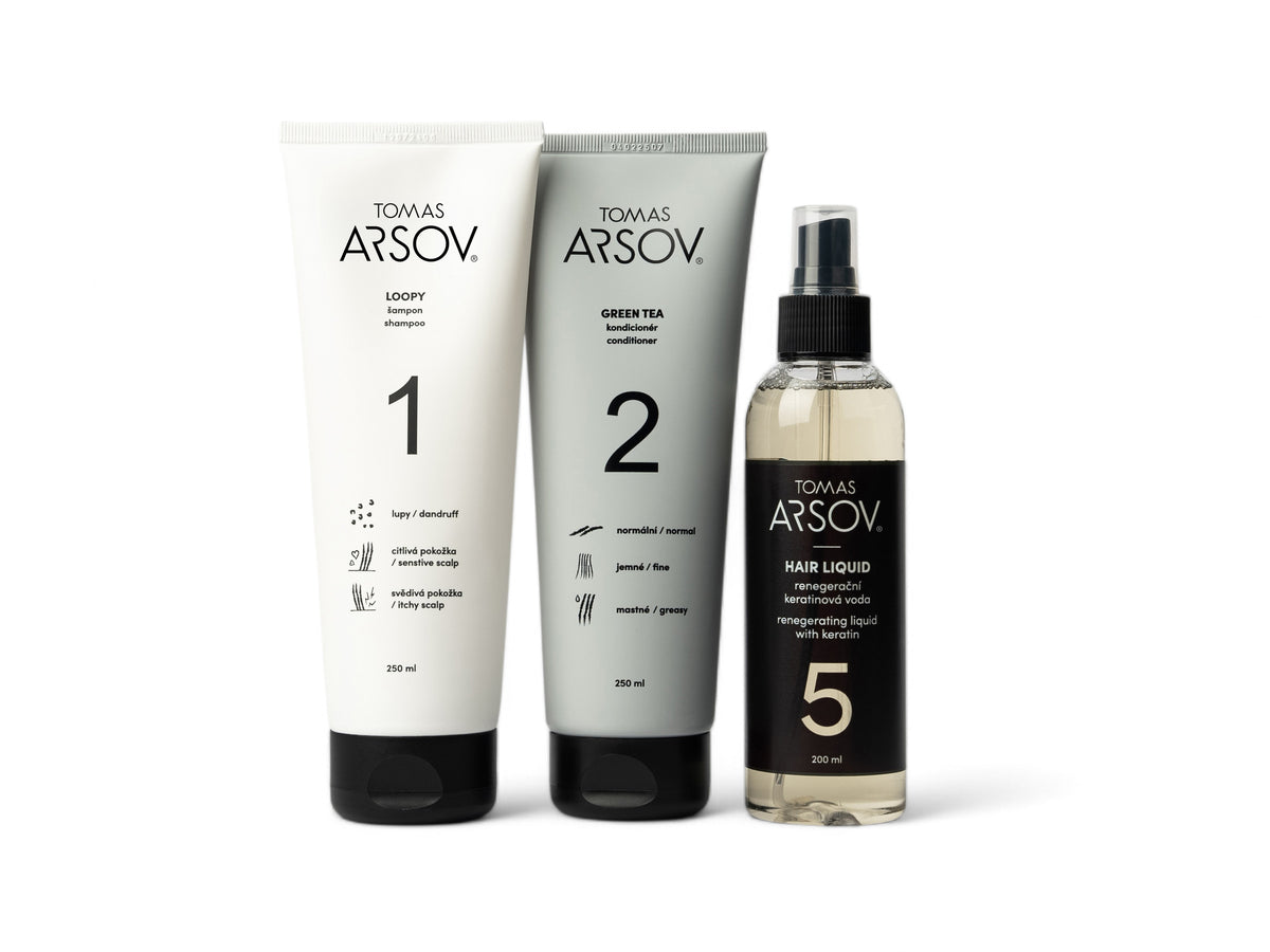 Complete care set against dandruff